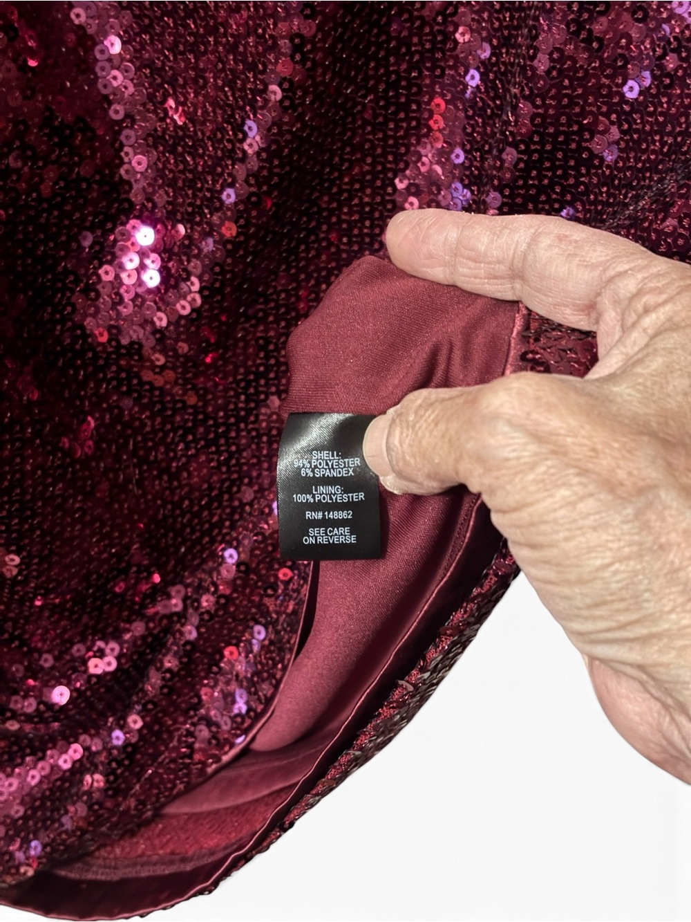 torrid One-Shoulder mini Sequin wine tasting Dress - Magenta - Picture 5 of 5